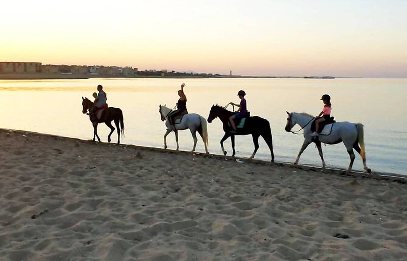 Kamelritt zum Sonnenuntergang in der Hurghada-Wüste