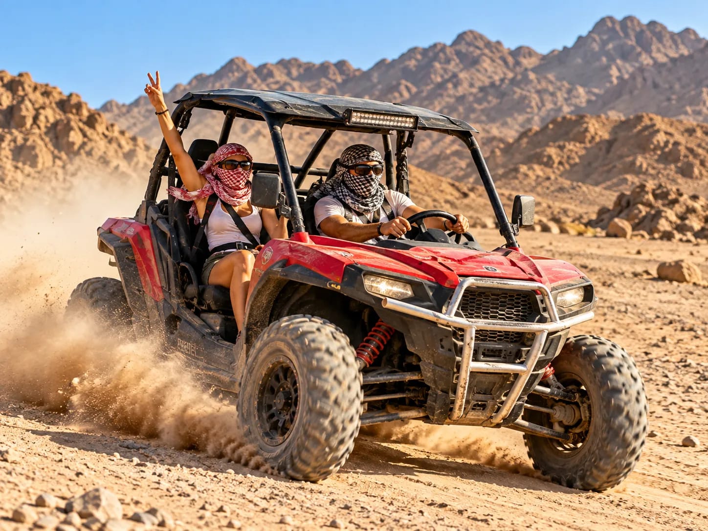 가이드와 함께 Hurghada 사막에서 스파이더 Buggy 투어