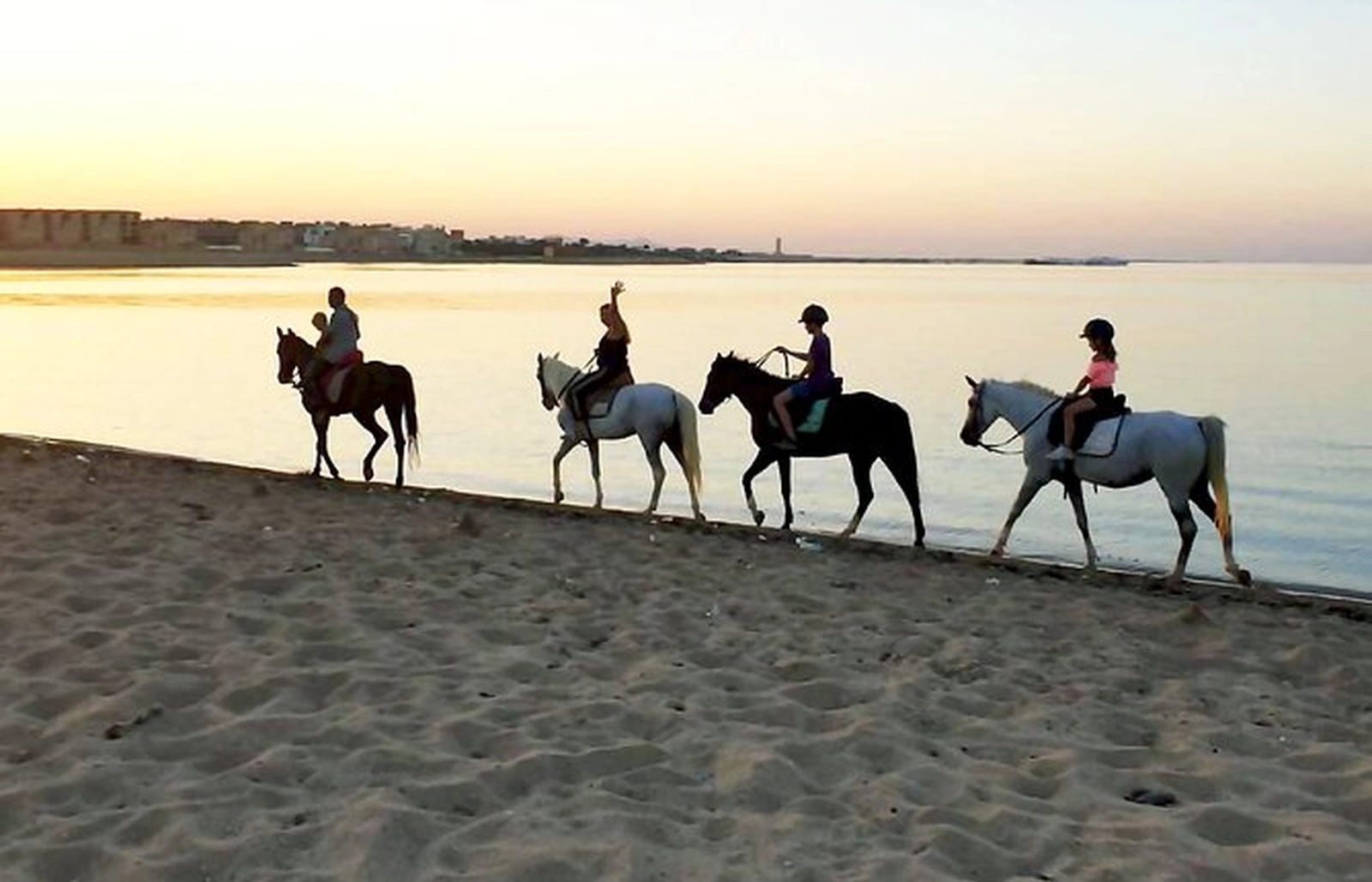Camel ride at sunset in the Hurghada desert