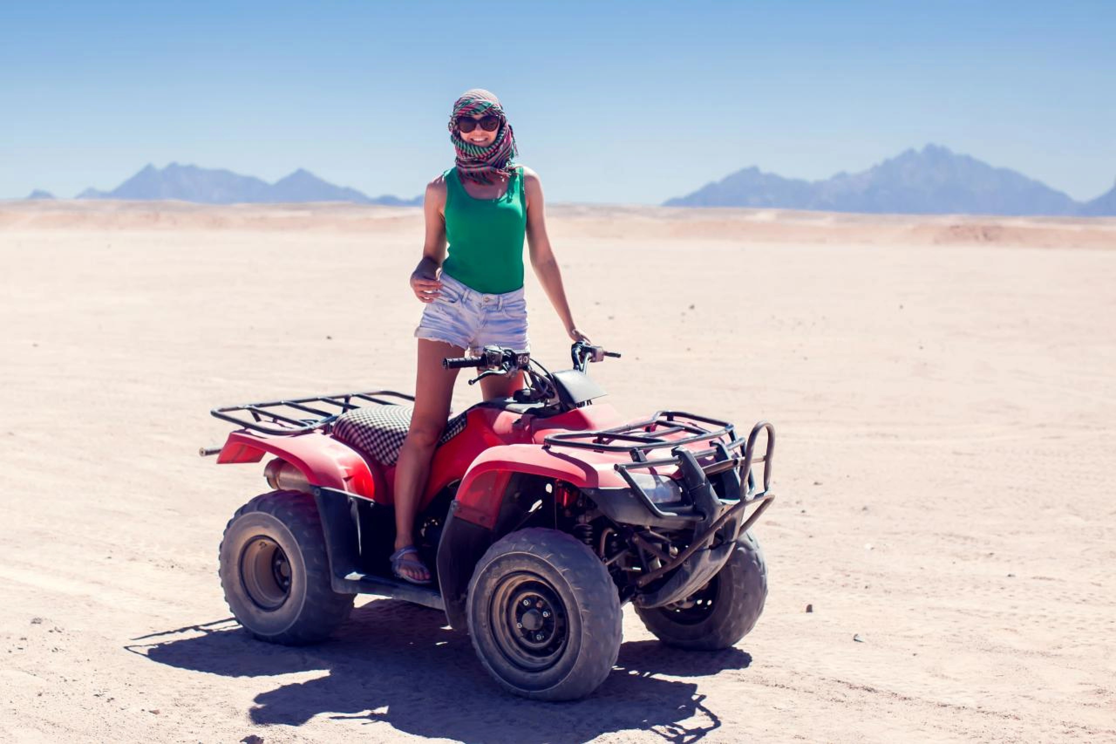 ATV quad biking in Sharm El Sheikh desert with camel ride
